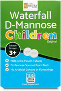 Waterfall D-Mannose Niños Original | Sin Colorantes ni Aromas Artificiales | Vegano | 250 mg Comprimidos de Disolución Oral – 100 Unidades