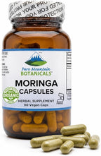 Pure Mountain Botanicals Moringa en Cápsulas - 1000mg Orgánico por Ración - 90 Cápsulas - Vegano Kosher Sin Gluten