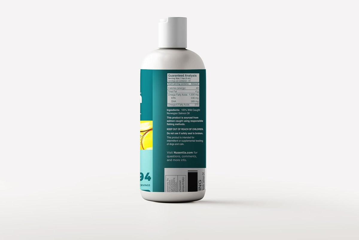 Aceite de Salmón Salvaje Nórdico para Perros y Gatos, 96 dosis - Omega-3 Puro de NUSENTIA - görsel 6