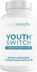 PUREHEALTH RESEARCH Youth Switch - Suplemento Antiedad para Hombres y Mujeres - 60 Cápsulas