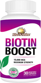 Rise-N-Shine Biotin Boost 10.000 mcg – 30 Cápsulas
