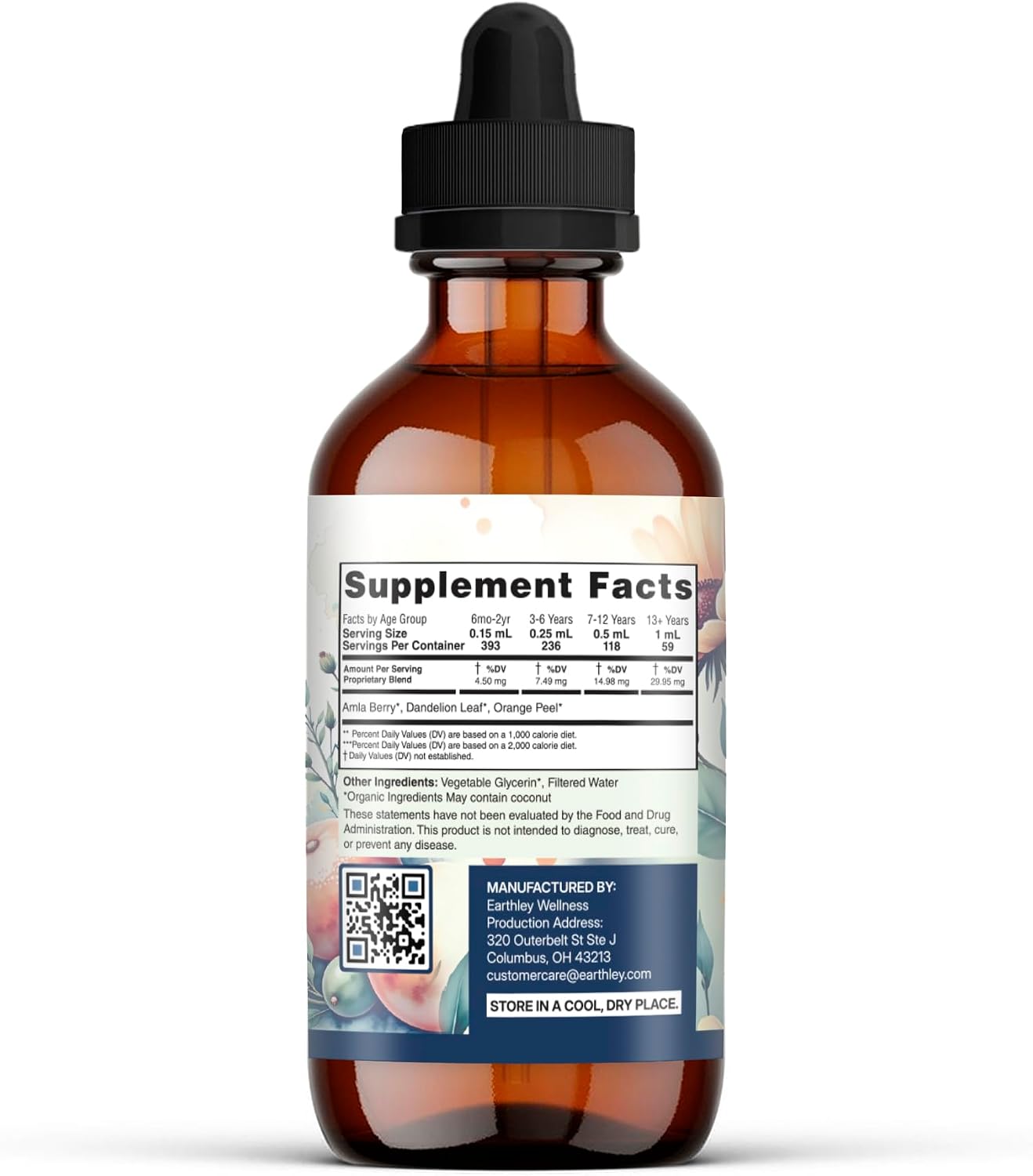 Earthley Wellness Vita-C - Tintura Natural de Vitamina C (60 ml)