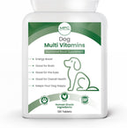 Multivitamínico 22 en 1 para perros - Vitaminas y minerales con calcio, zinc, hierro y complejo B | Apoyo inmunitario, piel, huesos y energía | Sabor pollo | 120 comprimidos