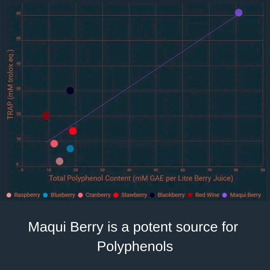 Maqui Berry, 60 cápsulas | 500mg, Extracto estandarizado (10% antocianinas)