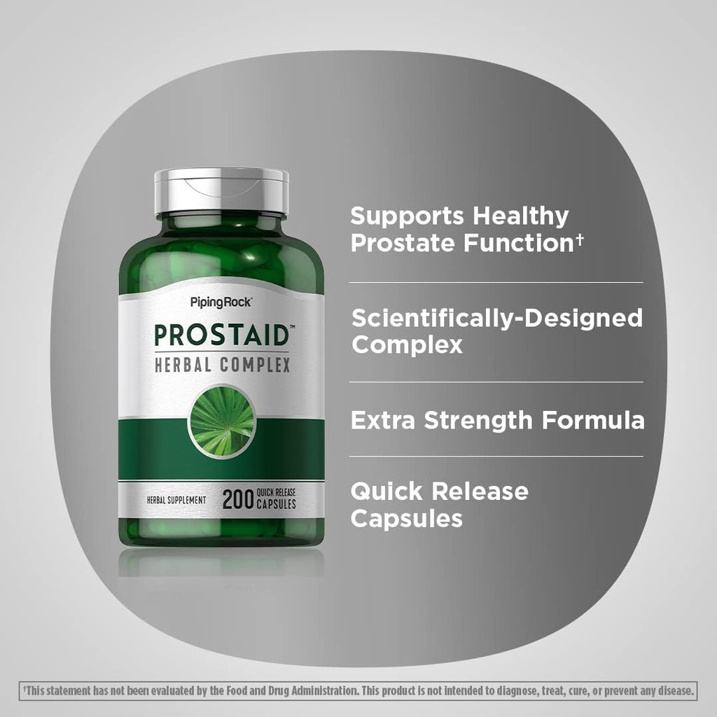 Piping Rock ProstAid Complejo Herbal para la Próstata, 200 Cápsulas
