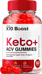 X10 Boost Keto ACV Gummies - Gominolas Keto con Vinagre de Manzana y B12 (60 Gominolas)