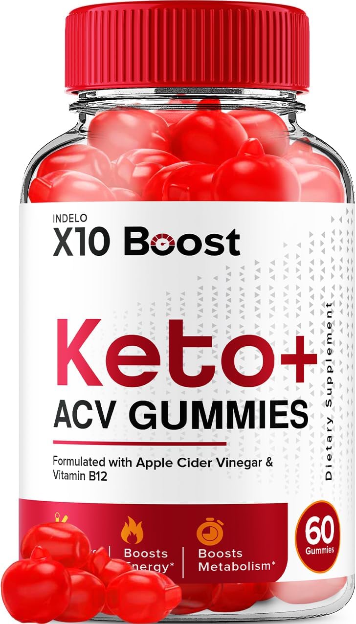 X10 Boost Keto ACV Gummies - Gominolas Keto con Vinagre de Manzana y B12 (60 Gominolas)