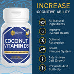 Natural Stacks Vitamina D3 5000 UI con Aceite de Coco - 30 Cápsulas Blandas