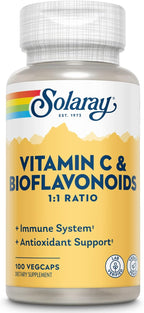 SOLARAY Vitamin C 500mg with Citrus Bioflavonoids - 250 Vegan Capsules