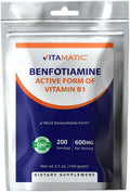Vitamatic Benfotiamina en Polvo Pura 600 mg por Ración - 100 Gramos - Vitamina B1 Liposoluble