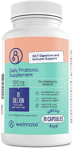 WELMATE Saccharomyces Boulardii 500mg Probiótico 200 Cápsulas