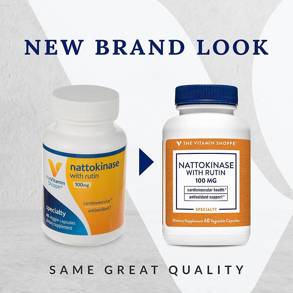 The Vitamin Shoppe Nattokinase with Rutin 100 mg, Nutritional Supplement