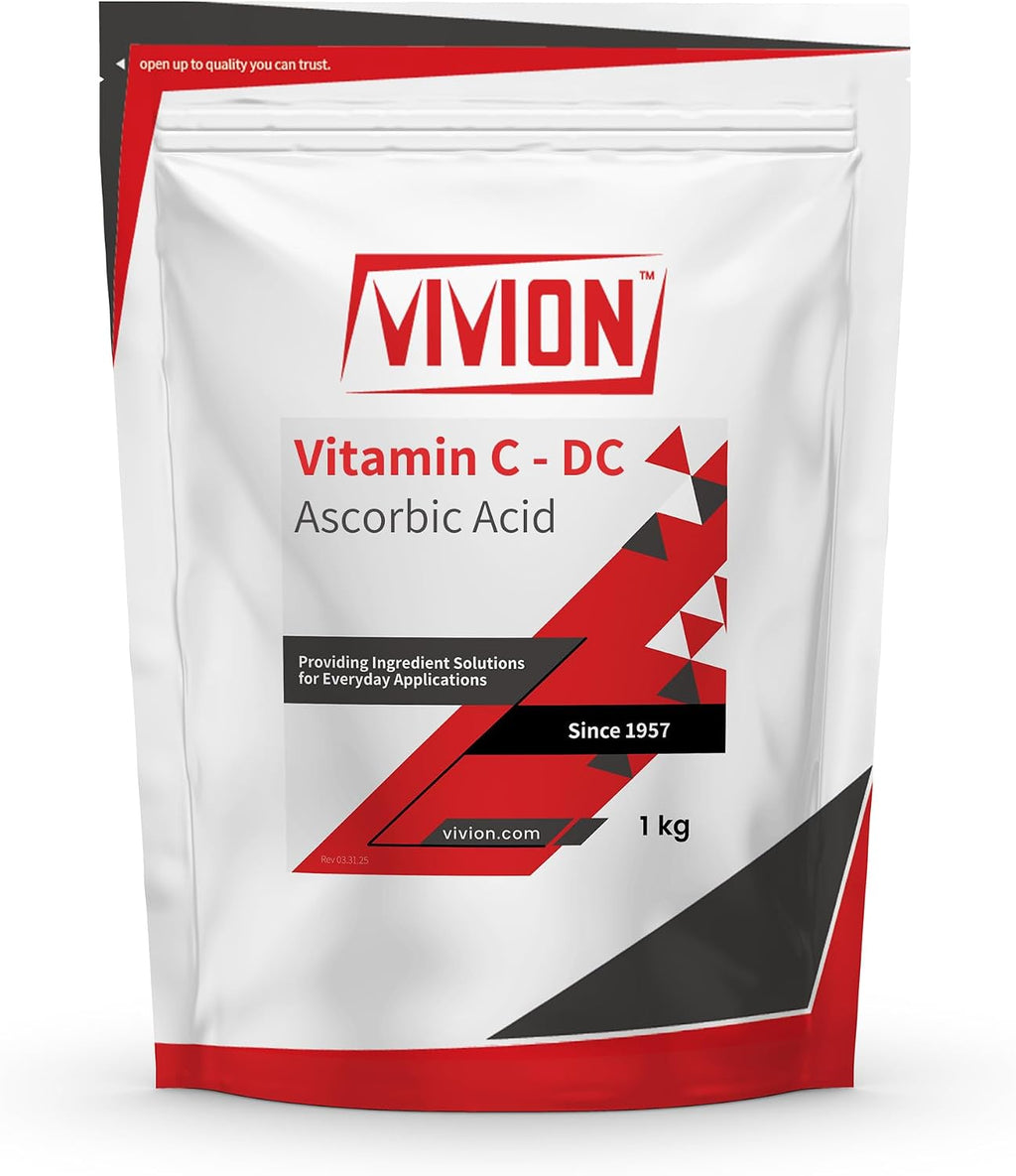 Vitamin C DC Powder - 1 kg (2.2 lb) - Mezcla de Ácido Ascórbico y HPMC para Compresión Directa