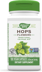 Nature's Way Flores de Lúpulo 620 mg - 100 Cápsulas