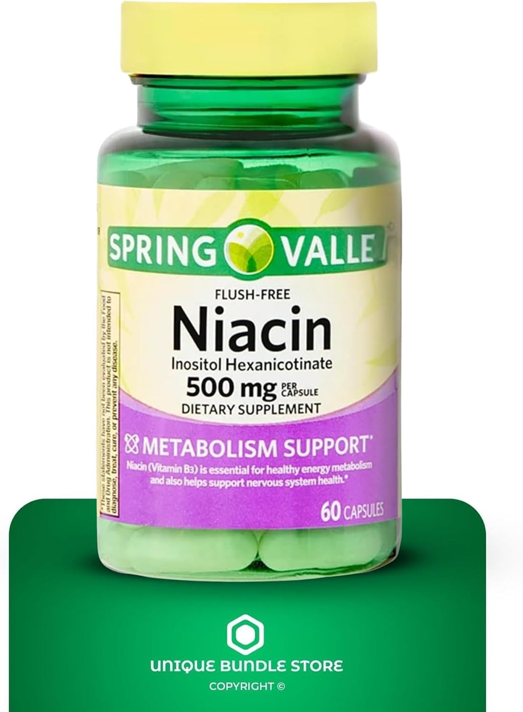 Niacina Sin Enrojecimiento 500mg – 60 Cápsulas (Pack de 2)