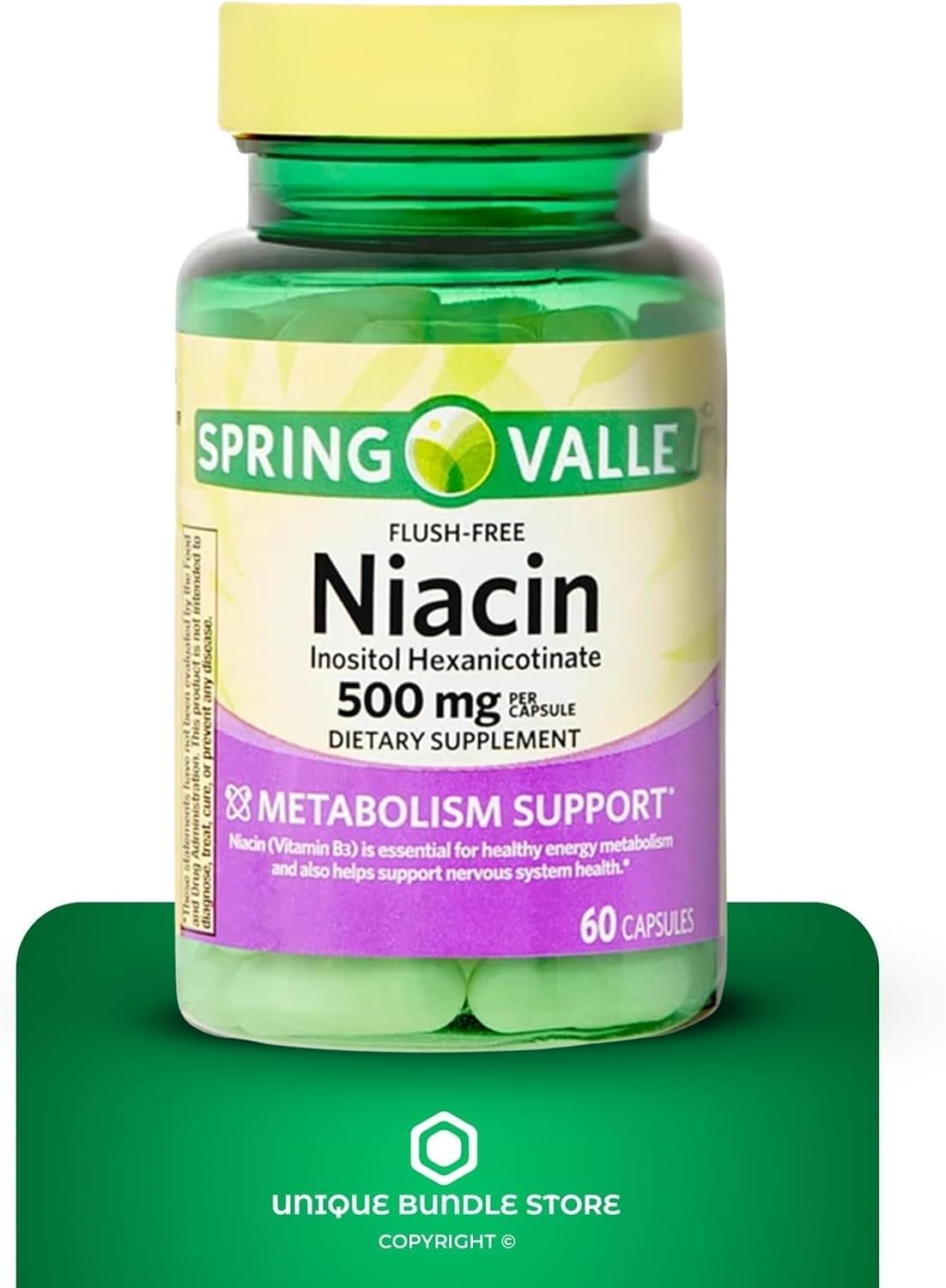 Niacina Sin Enrojecimiento 500mg – 60 Cápsulas (Pack de 2)