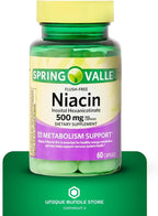 Niacina Sin Enrojecimiento 500 mg – 60 Cápsulas, Suplemento de Vitamina B3 Niacinamida, Nicotinamida 500 mg, Vitaminas B3 para Hombres y Mujeres, Sin Gluten (Paquete de 1)