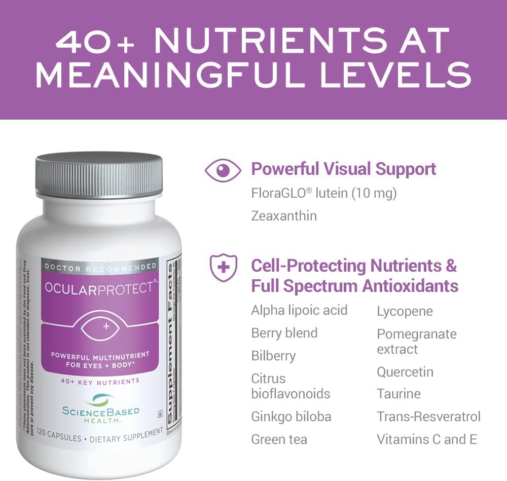 ScienceBased Health OcularProtect – Multivitamínico Ocular Diario con 40+ Nutrientes Clave