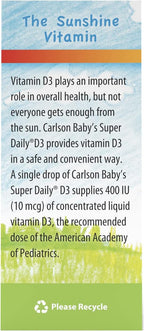 Carlson Laboratories Super Daily D3 para Bebés, 0.086 fl oz