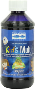Trace Minerals Kid's Multi - Suplemento Multivitamínico Líquido para Niños - Apoyo Inmunológico y Óseo - Sabor Punch Cítrico, 237 ml