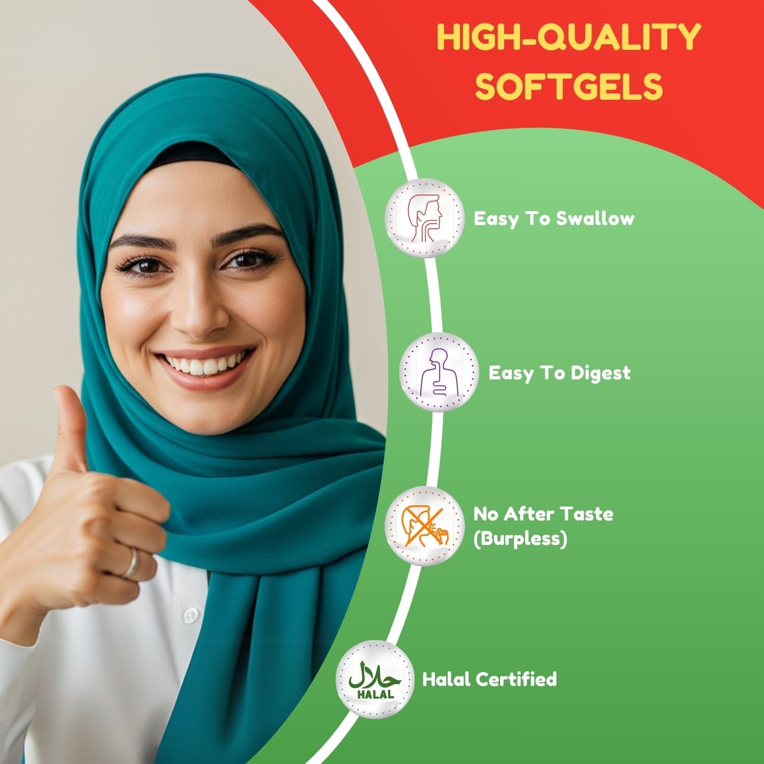 SHIFAA NUTRITION Vitamina D3 5000 IU Halal - 120 Cápsulas Blandas - No-GMO, Sin Gluten
