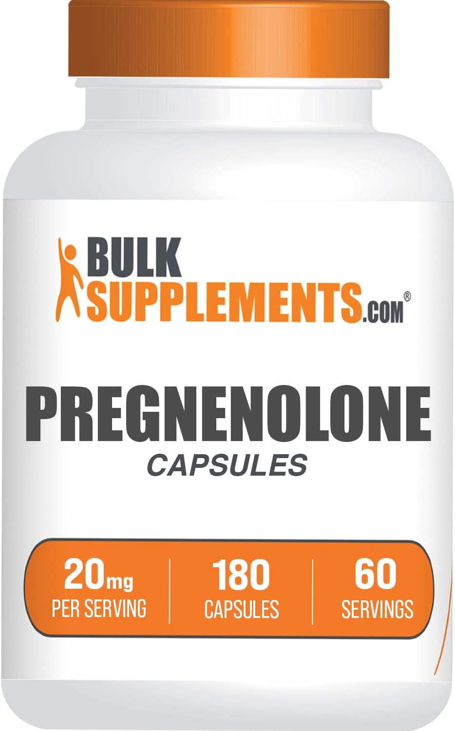 BulkSupplements Pregnenolona 20 mg, 180 Cápsulas