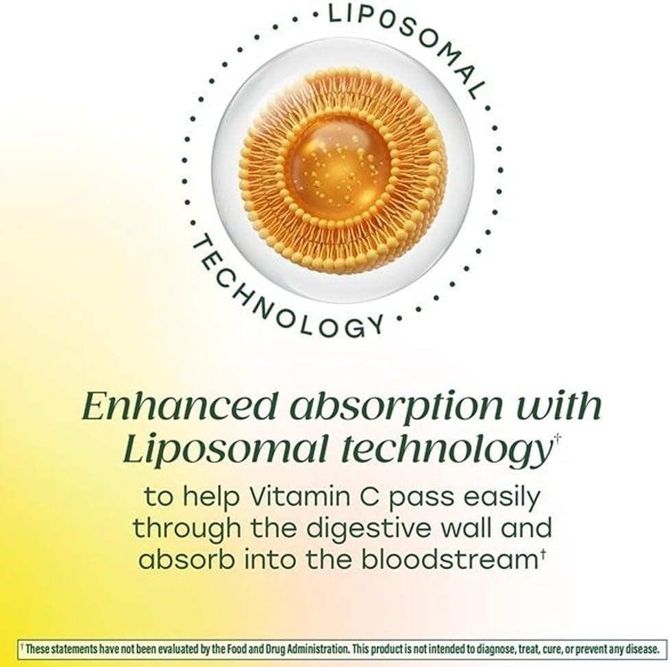 MegaFood Vitamina C Liposomal, 1000 mg por Dosis, 120 Cápsulas