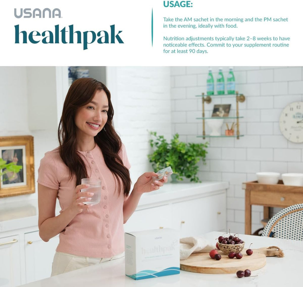 USANA HealthPak con Tecnología InCelligence - Paquetes diarios AM/PM - 56 sobres (28 días)