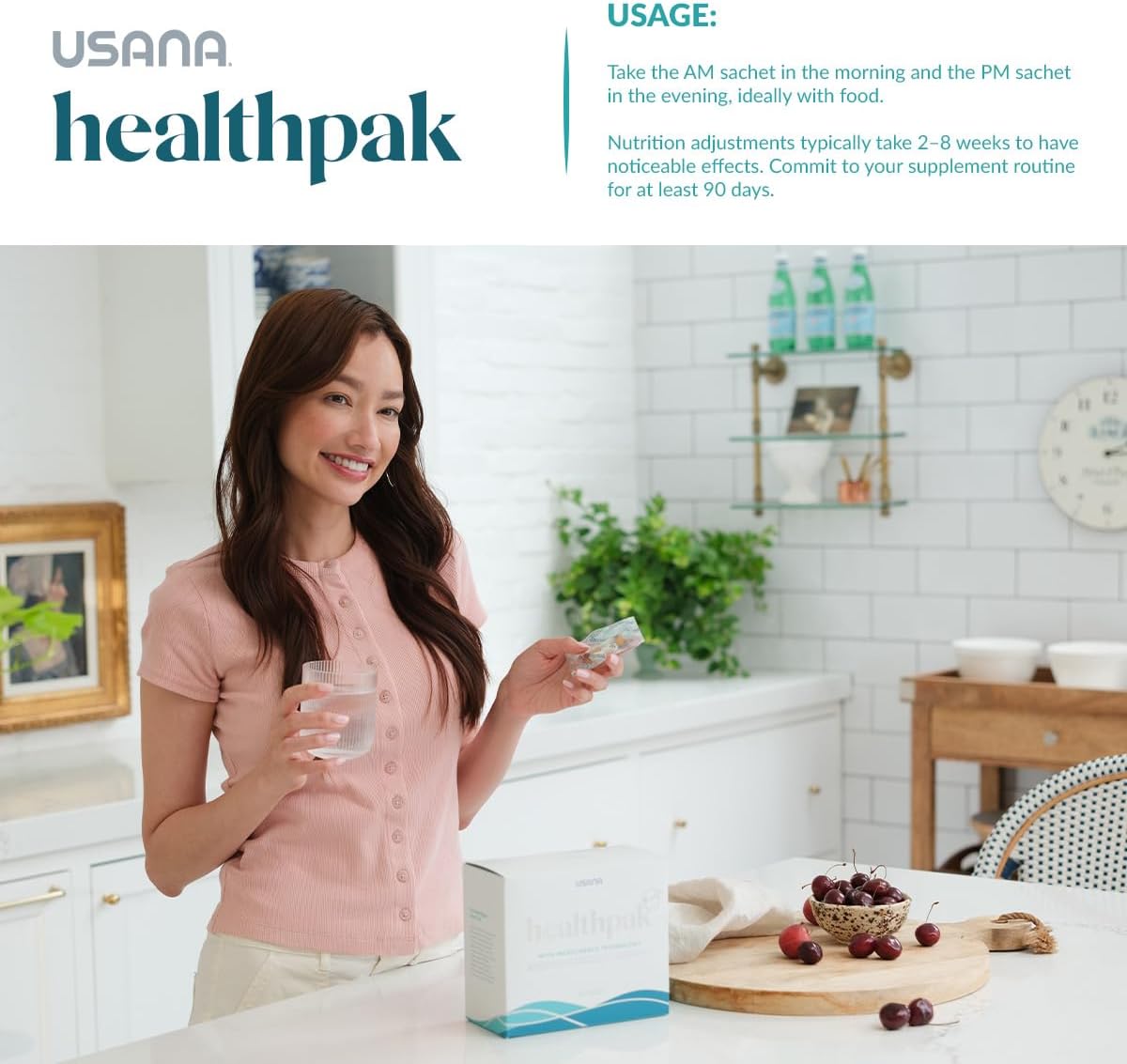 USANA HealthPak con Tecnología InCelligence - Paquetes diarios AM/PM - 56 sobres (28 días)