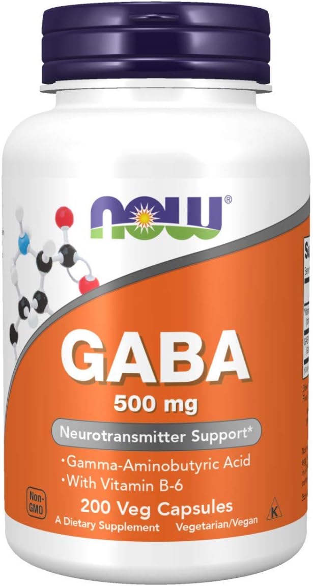 Now Foods GABA 500 mg - 200 Cápsulas (Paquete de 2)
