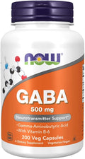 Now Foods GABA 500 mg - 200 Cápsulas (Paquete de 2)