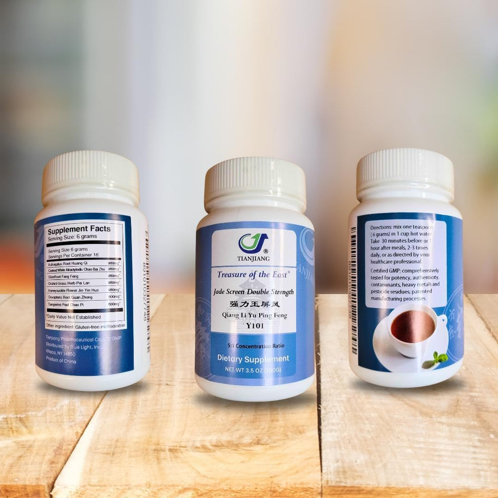Treasure of the East - Jade Screen Double Strength (Qiang Li Yu Ping Feng) - 5:1 Concentrated Herbal Extract Granules, 100g