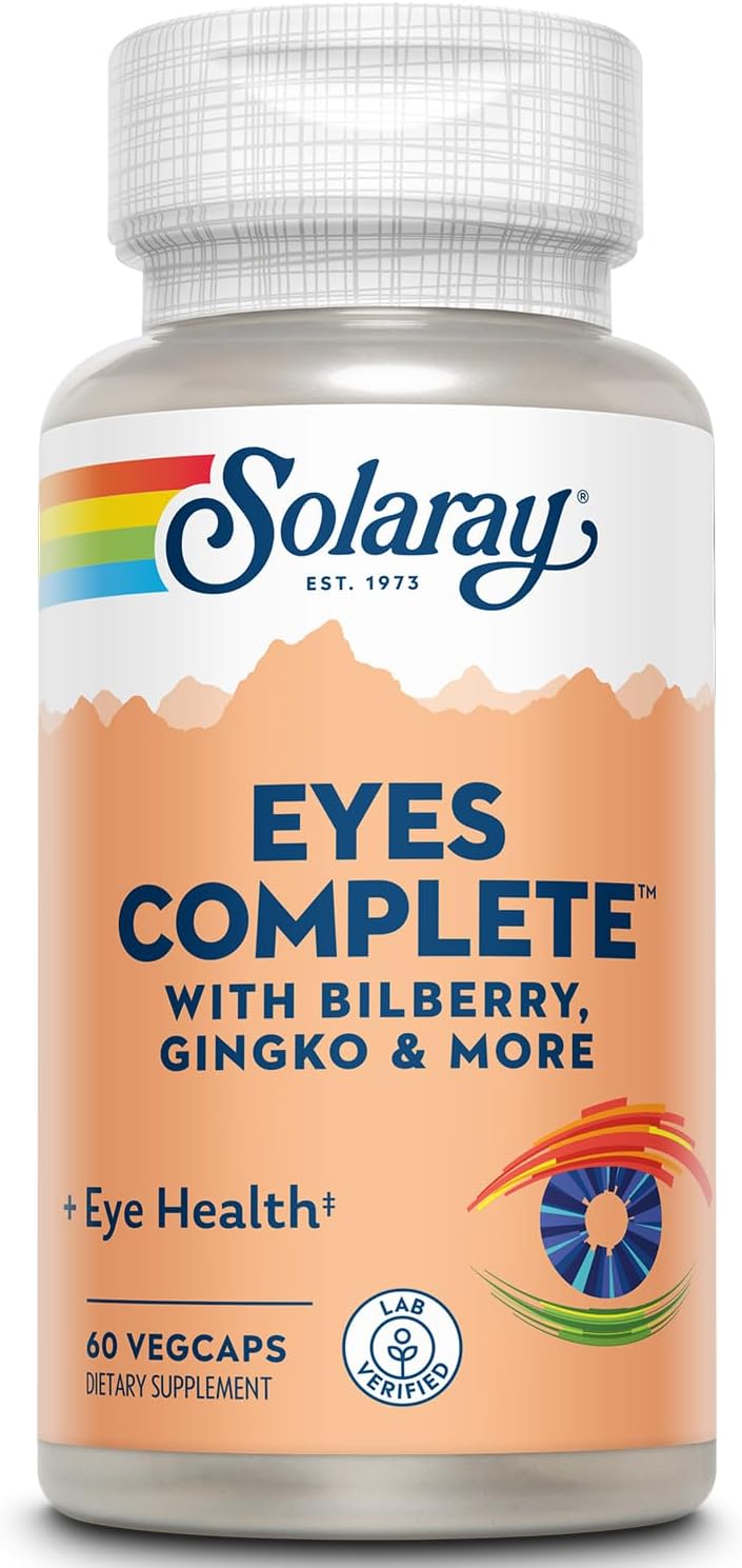 SOLARAY Eyes Complete - 60 Cápsulas Vegetales - Complemento para la Visión