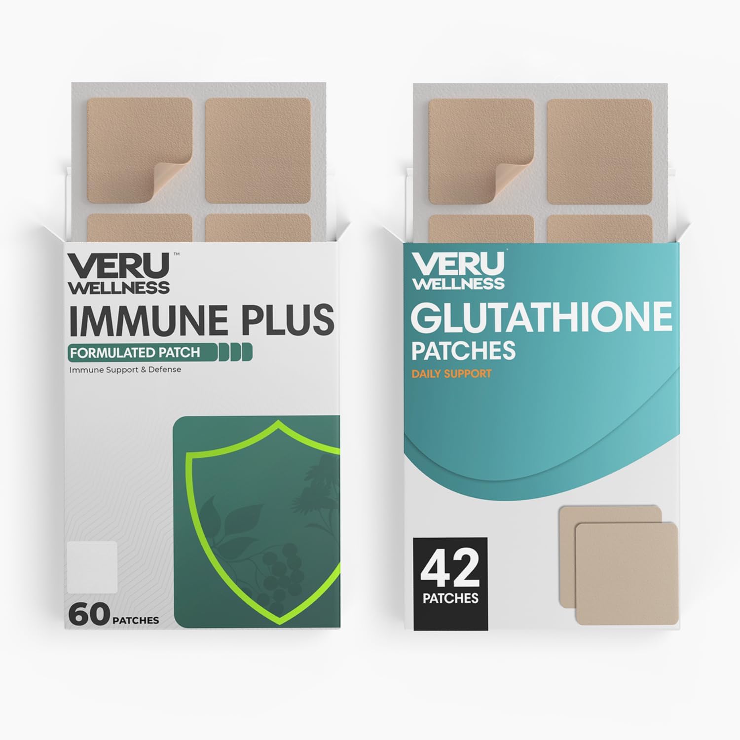 Veru Wellness Immune Complete Boost Duo Lifestyle Patches - Parches Tópicos de Bienestar, Liberación Prolongada, 120 Parches