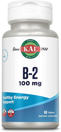 KAL Vitamina B2 100 mg - Riboflavina con ActivTabs, 60 Comprimidos
