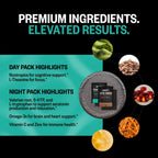 ONNIT Pack de Rendimiento Diario: Alpha Brain Nootrópico (90 cápsulas) + Total Human Day & Night (30 días)