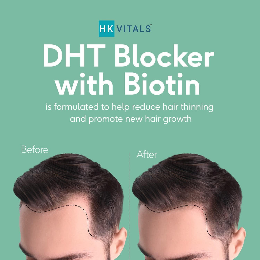 HK Vitals DHT Blocker con Biotina, Ortiga y Proteína de Soja - 60 Comprimidos