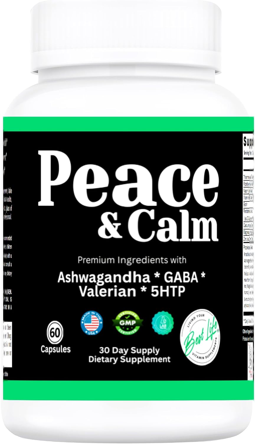 Peace and Calm - Suplemento para el Estrés y la Relajación, 60 Cápsulas