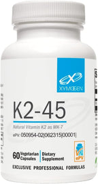 XYMOGEN K2-45 - 45 mcg de Vitamina K2 (MK-7) - 60 Cápsulas Vegetarianas