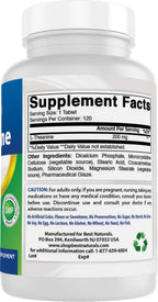 Best Naturals L-Teanina 200mg por Tableta (400mg por 2 Tabletas) - Promueve la Relajación Sin Somnolencia - 120 Tabletas Vegetarianas
