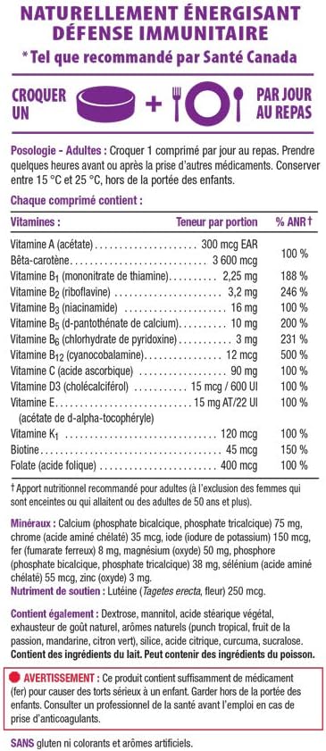 Jamieson Multivitamínico Completo Masticable para Adultos Sabor Citrus Twist - 60 Comprimidos