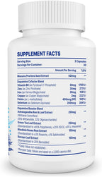 Zdoroviye Dopamina Suplemento para Hombres y Mujeres - Contiene 500mg de Extracto de Mucuna Pruriens (40% L-DOPA) - 60 Cápsulas