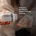 Transparent Labs Multivitamínico Diario para Mujeres – A Base de Alimentos Integrales, Vegano, Orgánico, con Vitaminas, Luteína, Biotina, Folato y Magnesio – 120 Cápsulas