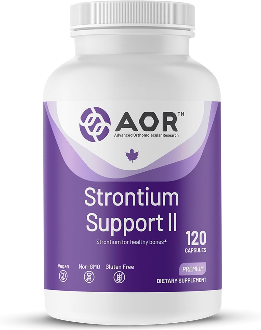 AOR Strontium Support II 341mg, 60 Cápsulas Veganas - Citrato de Estroncio para la Estructura Ósea