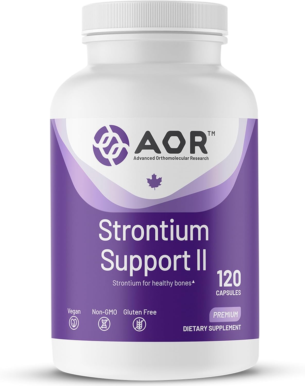 AOR Strontium Support II 341mg, 60 Cápsulas Veganas - Citrato de Estroncio para la Estructura Ósea