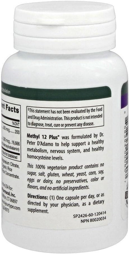 D'Adamo Personalized Nutrition Methyl 12 – La reducción del cansancio y la fatiga. – Image 3