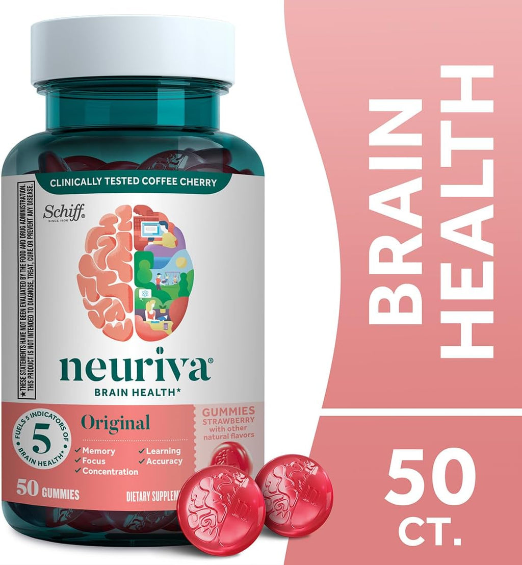 Neuriva Original Gominolas de Fresa para la Salud Cerebral (50 uds) (Pack de 3)