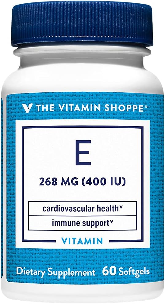 The Vitamin Shoppe Vitamina E 400 UI - 120 Cápsulas Blandas