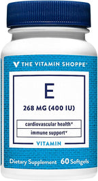The Vitamin Shoppe Vitamina E 400 UI - 120 Cápsulas Blandas