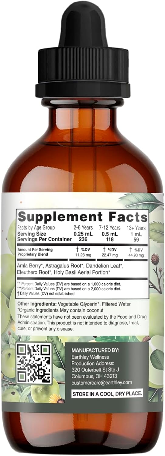 Earthley Wellness Adaptogenic Immunity - Apoyo Inmunológico con Adaptógenos (2 oz)